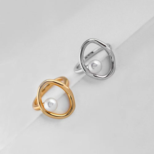 925 Sterling silver rings with pearl 